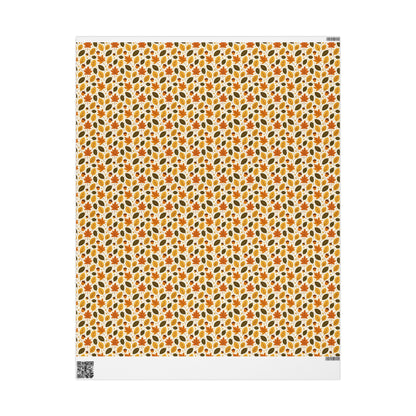 Autumn-Themed Wrapping Paper, Fall Leaves Gift Wrap, Seasonal Gift Wrapping, Eco-Friendly Wrap, Thanksgiving Party Supplies
