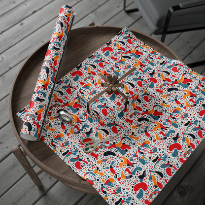 Vibrant Gift Wrapping Paper, Colorful Wrap for Birthdays, Holidays, Parties, Eco-friendly Roll for Presents, Unique Gift Wrap
