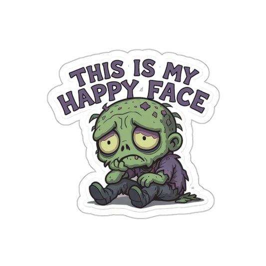 Zombie Humor Die-Cut Stickers - Quirky, Funny Surface Decor for Laptops, Water Bottles, Notebooks, Gifts & Halloween
