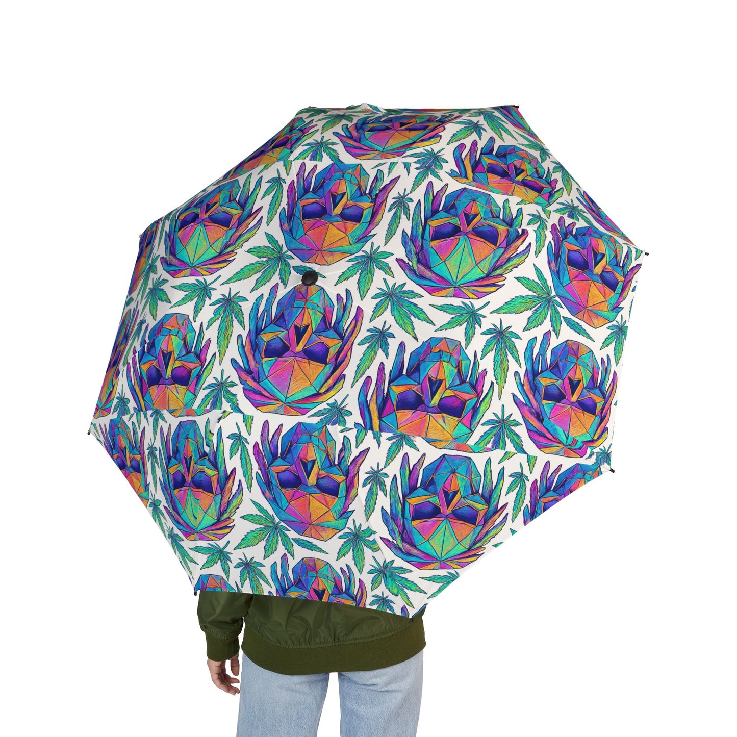 Colorful Foldable Umbrella with Exotic Floral Design, Portable Rain Gear, Stylish Sunshade, Perfect Gift for Garden Lovers, Summer