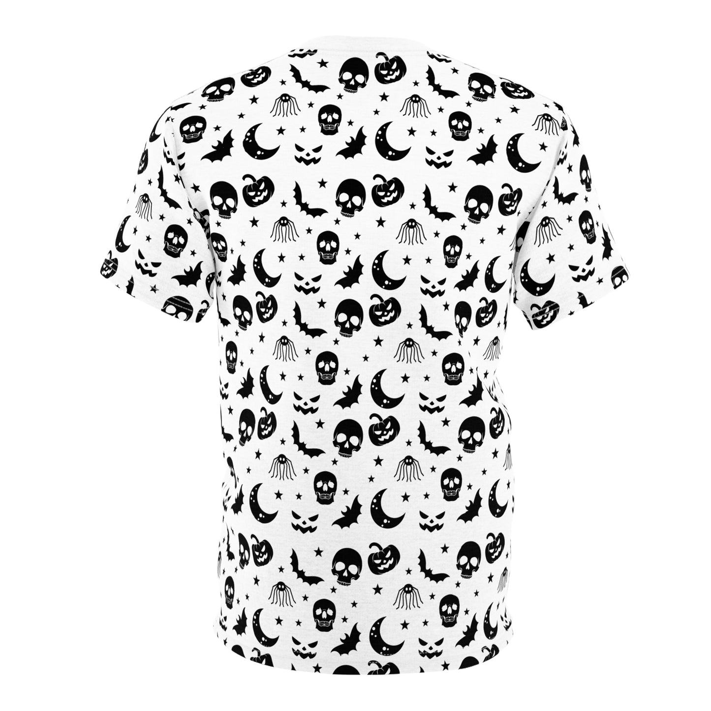 Unisex Zombie AOP Tee, Spooky Graphic T-Shirt, Halloween Apparel, Goth Style Shirt, Unique Gift for Horror Fans, Casual Creepy Wear