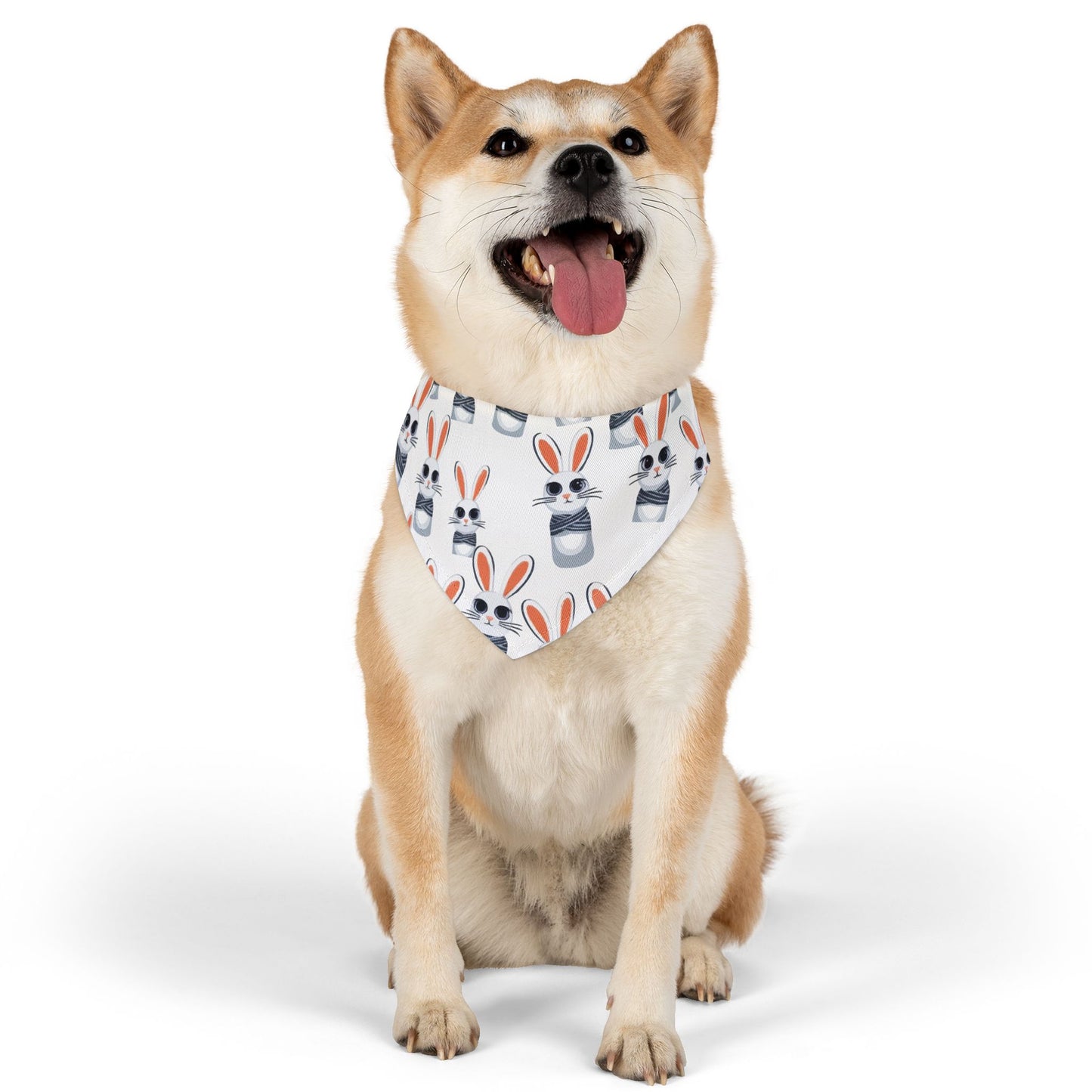 Charming Pet Bandana Collar for Dogs, Playful Bunny Design, Cute Gift for Pet Lovers, Perfect for Spring Celebrations