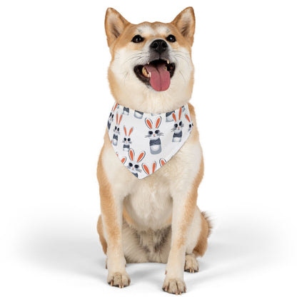 Charming Pet Bandana Collar for Dogs, Playful Bunny Design, Cute Gift for Pet Lovers, Perfect for Spring Celebrations