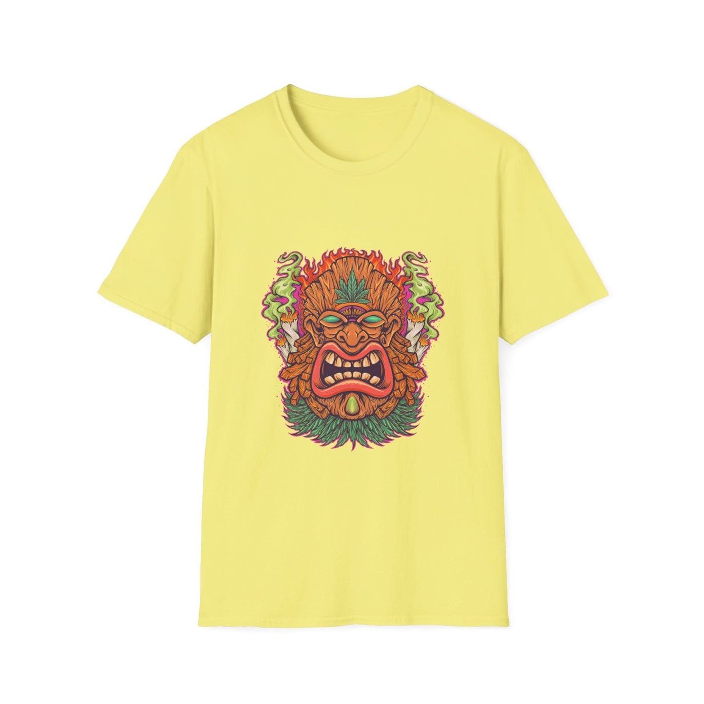 Tiki Leaf Weed Mascot with Smoke - Mleem