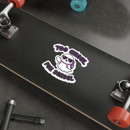 Ghostly School Die-Cut Stickers - Whimsical Decor, Laptop Stickers, Halloween Fun, Cute Back to School Accessories, Spooky Gifts