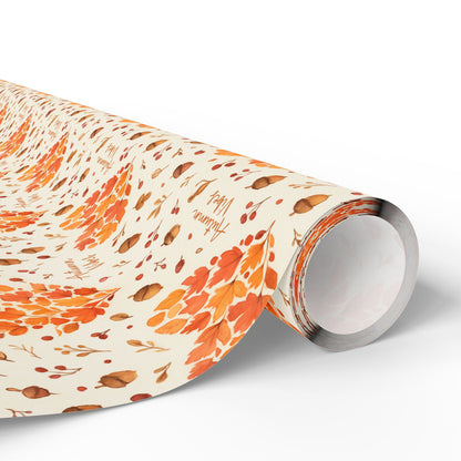 Autumn-Inspired Wrapping Papers, Eco-Friendly Gift Wrap, Fall Floral Design, Perfect for Thanksgiving, Birthdays, Holiday Celebrations