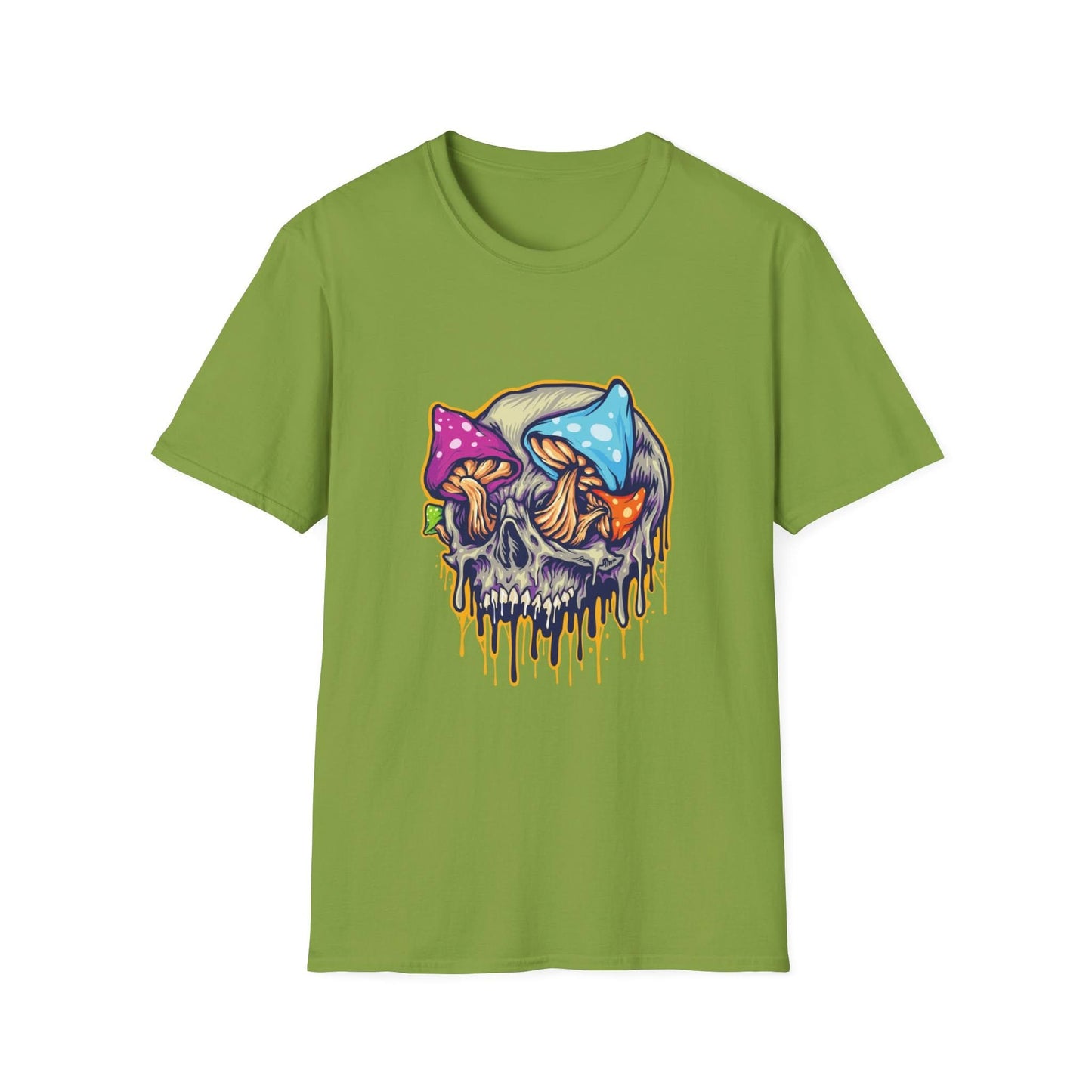 Scary Skull Mushrooms Melted Colorful - Mleem