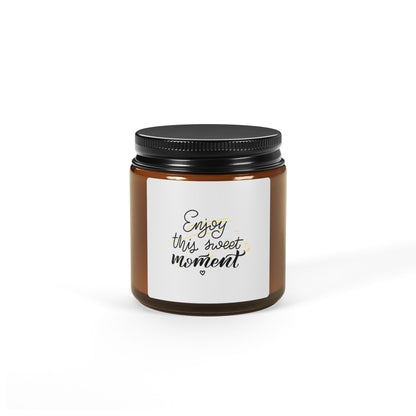 Warm & Inviting Scented Soy Candle – Enjoy This Sweet Moment