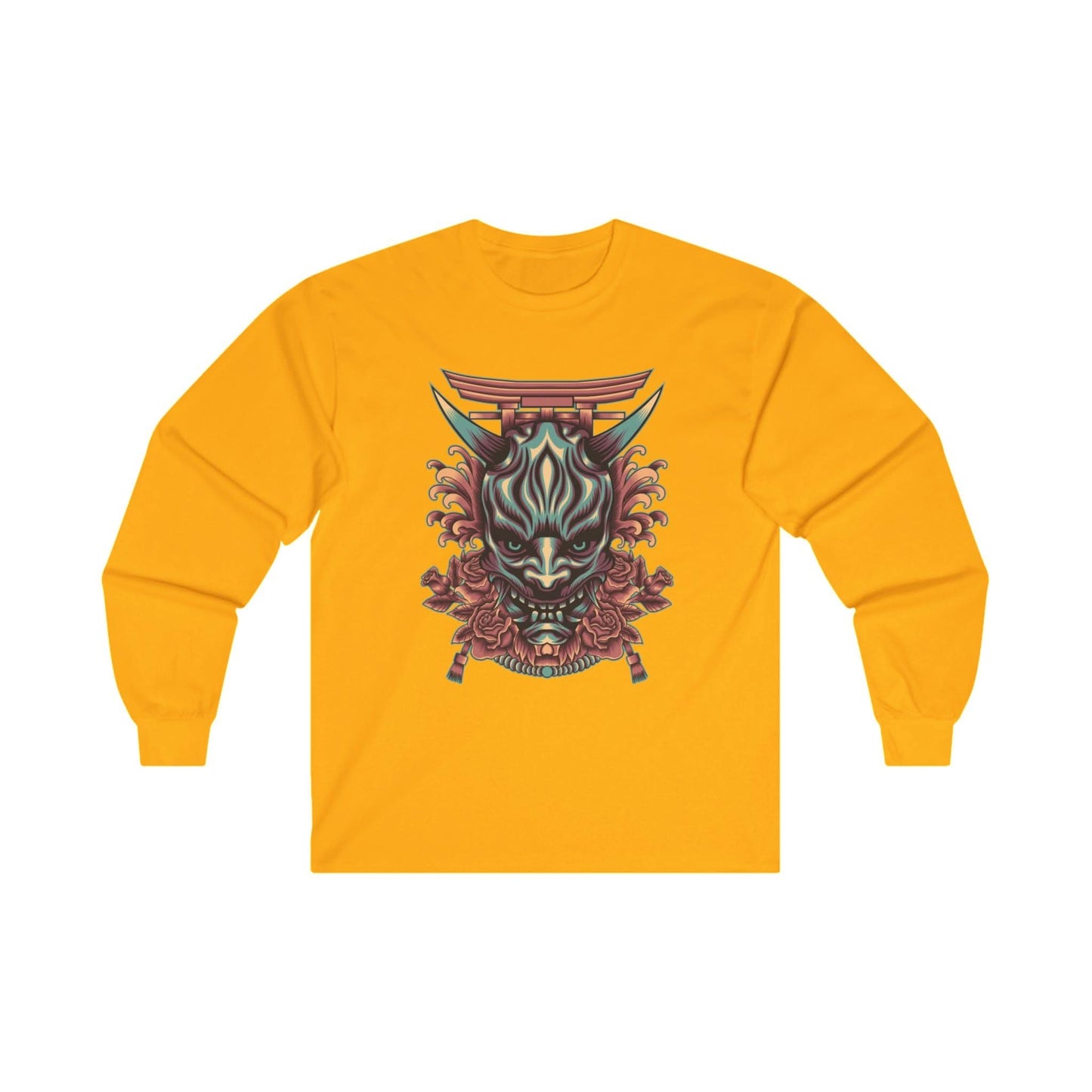 Oni Mask with Japanese Ornament - Mleem