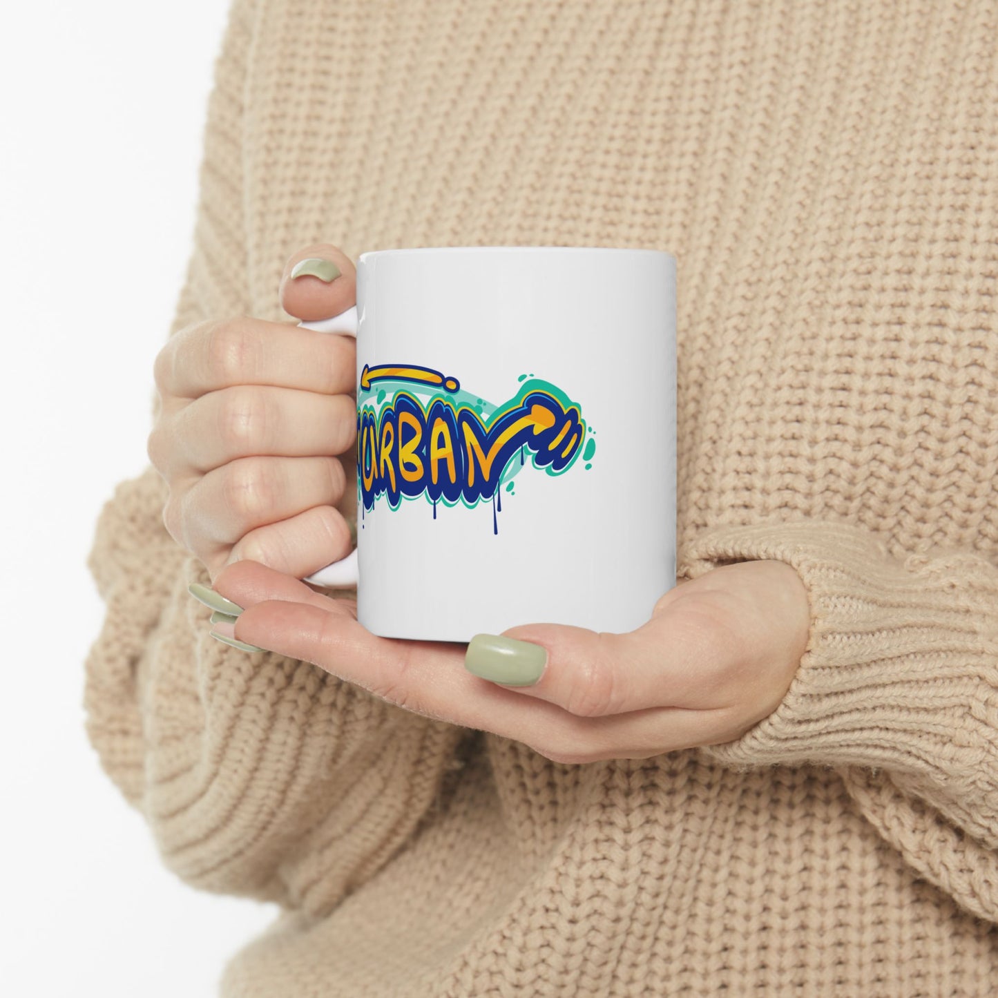 Artistic Coffee Cup, Gift for Artists, Urban Style