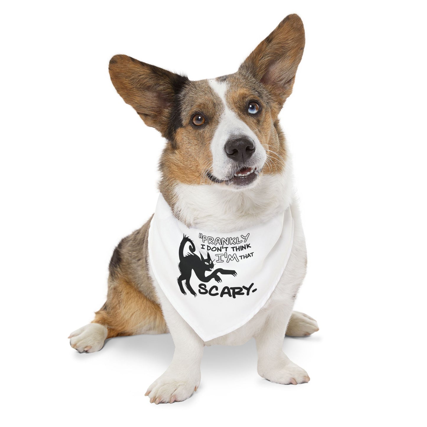 Friendly Pet Bandana Collar, Dog Fashion Accessory, Halloween Costume, Pet Gift, Cute Dog Apparel, Scary Theme Bandana
