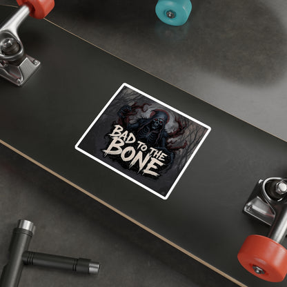Bad to the Bone Die-Cut Stickers | Edgy Skull Decor, Laptop Decorations, Halloween Party Favors, Punk Aesthetic Accessories, Gift Stickers