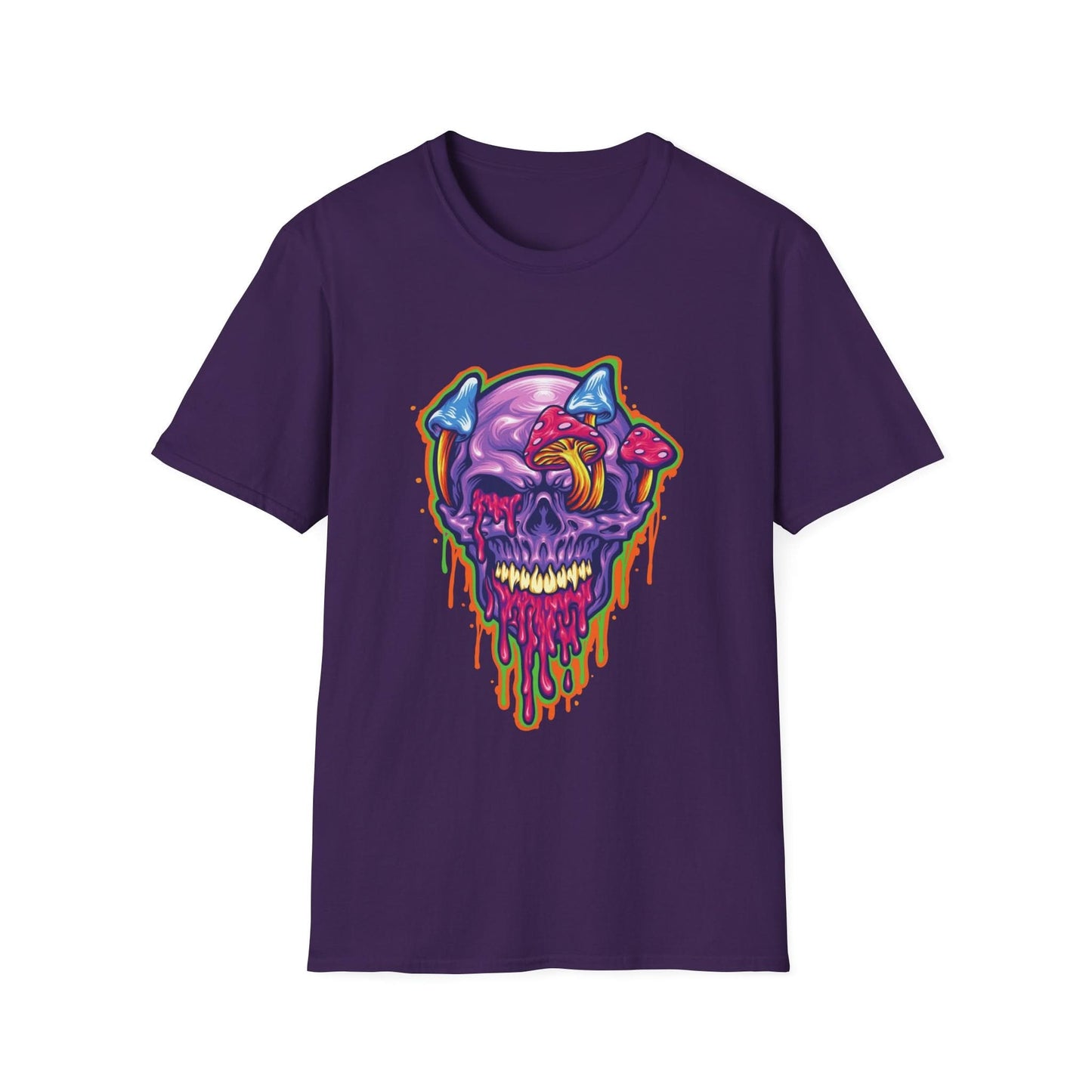 Magic Trippy Skull Mushroom Psychedelic - Mleem