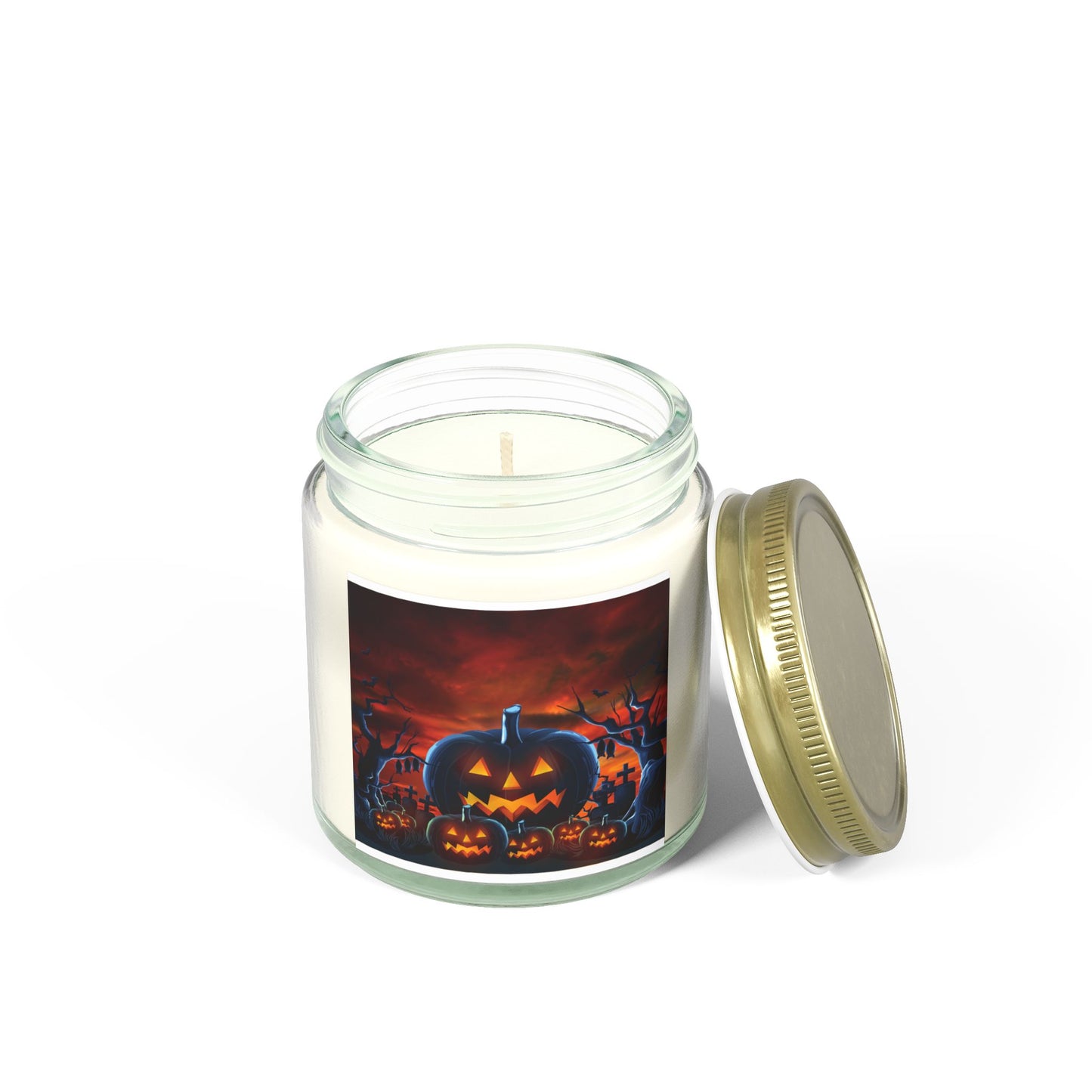 Halloween Pumpkin Scented Candle | Coconut Apricot Wax | Fall Decor, Spooky Night, Autumn Gift, Home Fragrance, Jack-O'-Lantern