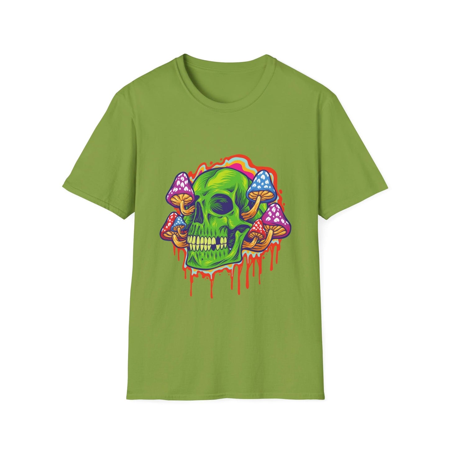 Psychedelic Skull with Mushrooms - Mleem