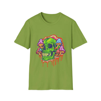 Psychedelic Skull with Mushrooms - Mleem