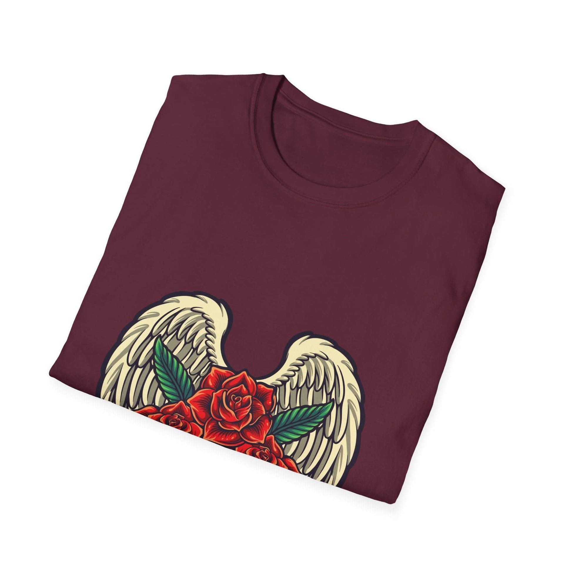 Red Rose Blooms with Angels Wings - Mleem