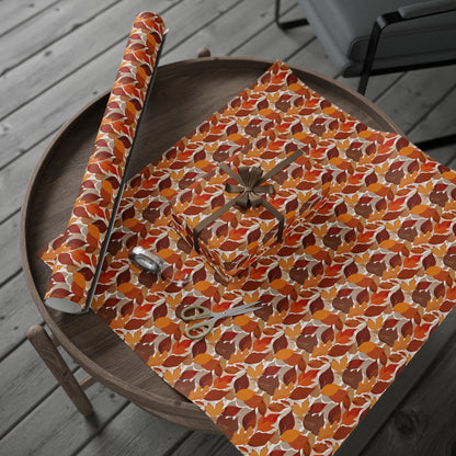 Autumn Leaf Wrapping Paper, Fall Gift Wrap, Eco-Friendly Gift Wrap, Thanksgiving Decor, Seasonal Paper