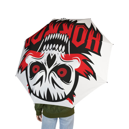 Gothic Skull Graphic Umbrella | Cool Rainy Day Accessory, Unique Gift for Him/Her, Stylish Weather Protection, Festival Must-Have