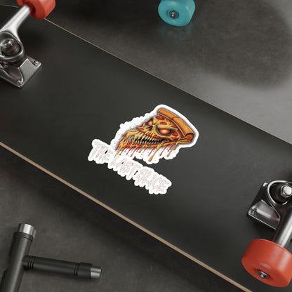 Die-Cut Stickers - The Last Slice, Edgy Vinyl Decals for Laptops, Bicycles, Water Bottles, Unique Gift Idea, Halloween Decor