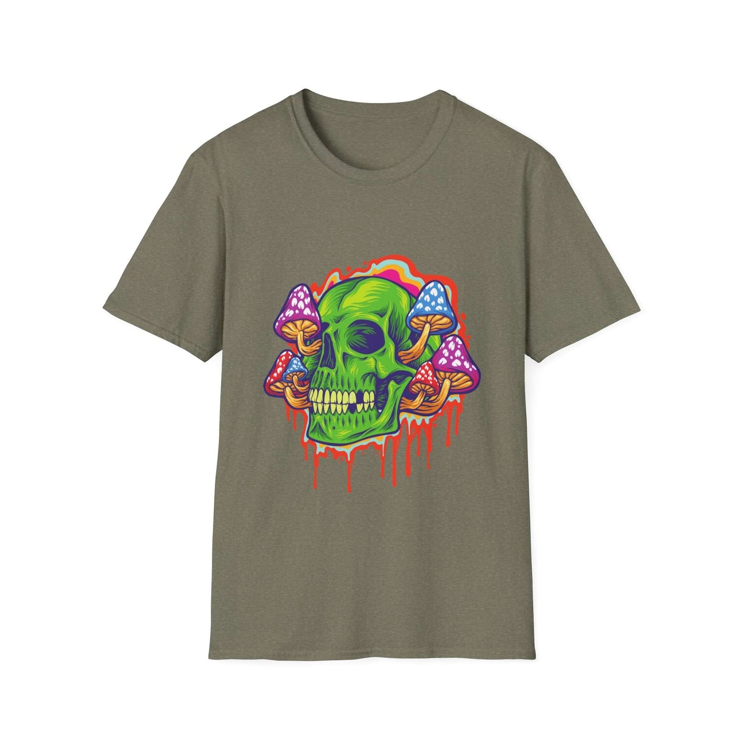 Psychedelic Skull with Mushrooms - Mleem