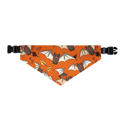 Cute Halloween Pet Bandana Collar, Dog Accessories, Pet Costume, Bat Print, Fall Pet Gear