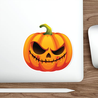 Spooky Pumpkin Die-Cut Stickers | Halloween Decor, Laptop Stickers, Fun Gifts, Seasonal Accessories, Trick or Treat Essentials