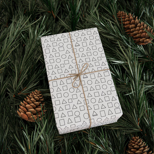 Chic Minimalist Wrapping Paper, Modern Gift Wrap, Geometric Patterns, Eco-Friendly Gift Packaging, Perfect for All Occasions