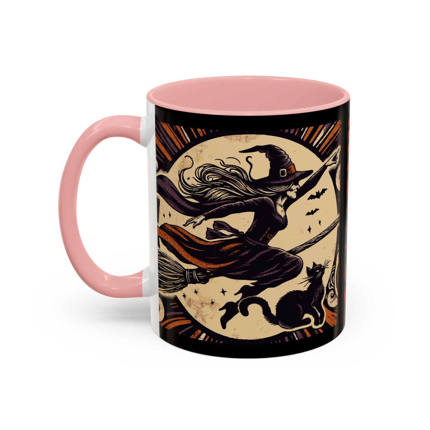 Halloween-Themed Accent Coffee Mug, Coffee Cup for Witch Lovers, Haunted Mug for Spooky Season, Unique Gift for Halloween, Witch Decor