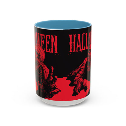 Halloween Accent Coffee Mug | Spooky Coffee Cup for Halloween Lovers, Trick or Treat Mug, Horror Decor, Gift for Fans
