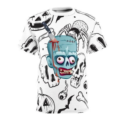 Spooky Horror Graphic Tee - Unisex Cut & Sew Shirt for Halloween, Costume Parties, Horror Lovers, Gift for Ghoulish Friends, Unique Apparel
