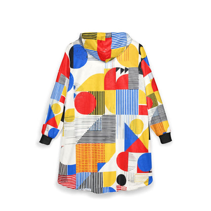 Cozy Geometric Hooded Blanket for All Seasons