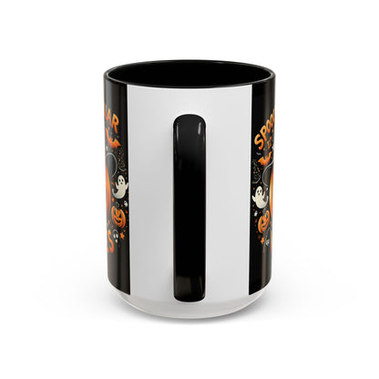 Halloween Accent Coffee Mug - Spooktacular Vibes, Fall Home Decor, Pumpkin Lovers Gift, Trick or Treat Mug, Spooky Season Drinkware