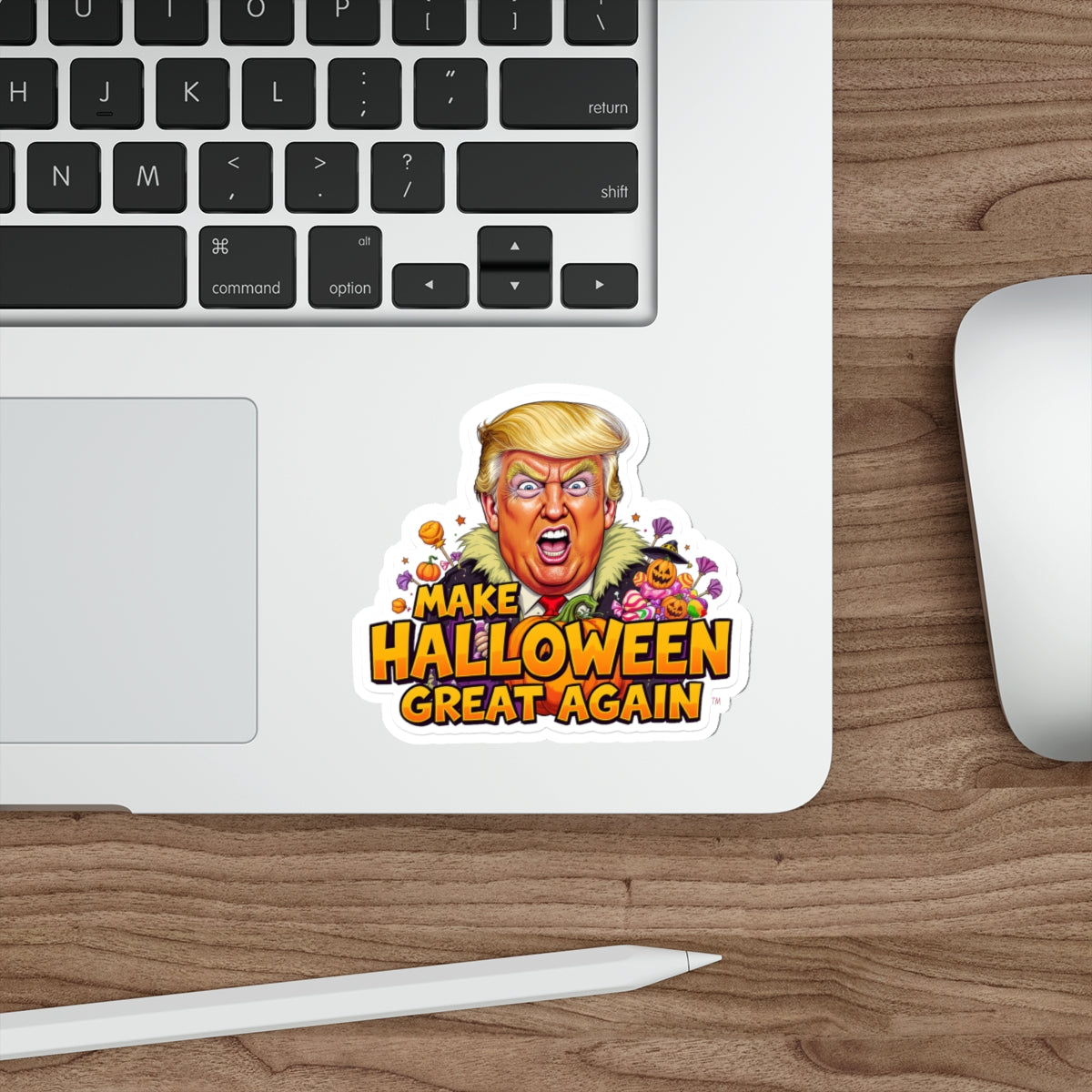Halloween-Themed Die-Cut Stickers, Fun Party Favors, Laptop Decor, Seasonal Decor, Make Halloween Great Again