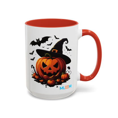 Halloween Pumpkin Accent Coffee Mug – Perfect for Fall, Autumn, Spooky Season, Gift for Coffee Lovers, Home Decor