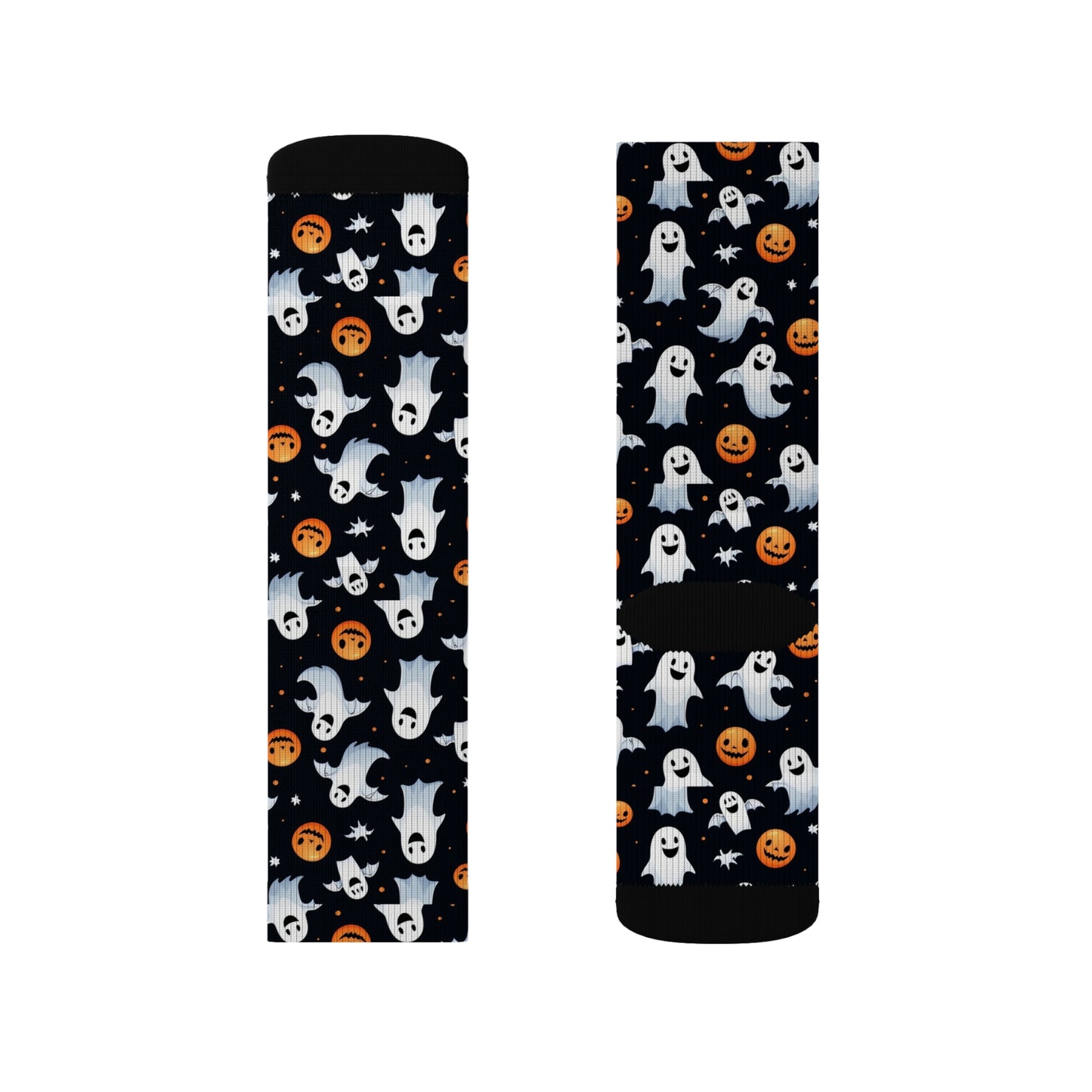 Halloween Ghost & Pumpkin Socks, Cute Patterned Socks for Fall, Fun Halloween Accessories, Unique Gift for Halloween Lovers