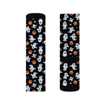 Halloween Ghost & Pumpkin Socks, Cute Patterned Socks for Fall, Fun Halloween Accessories, Unique Gift for Halloween Lovers