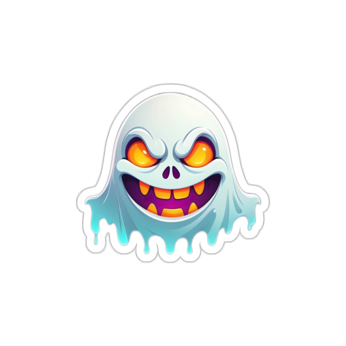 Spooky Ghost Die-Cut Stickers | Fun Halloween Decor, Laptop Accessories, Party Favors, Enamel Pin Alternatives, Gift Ideas
