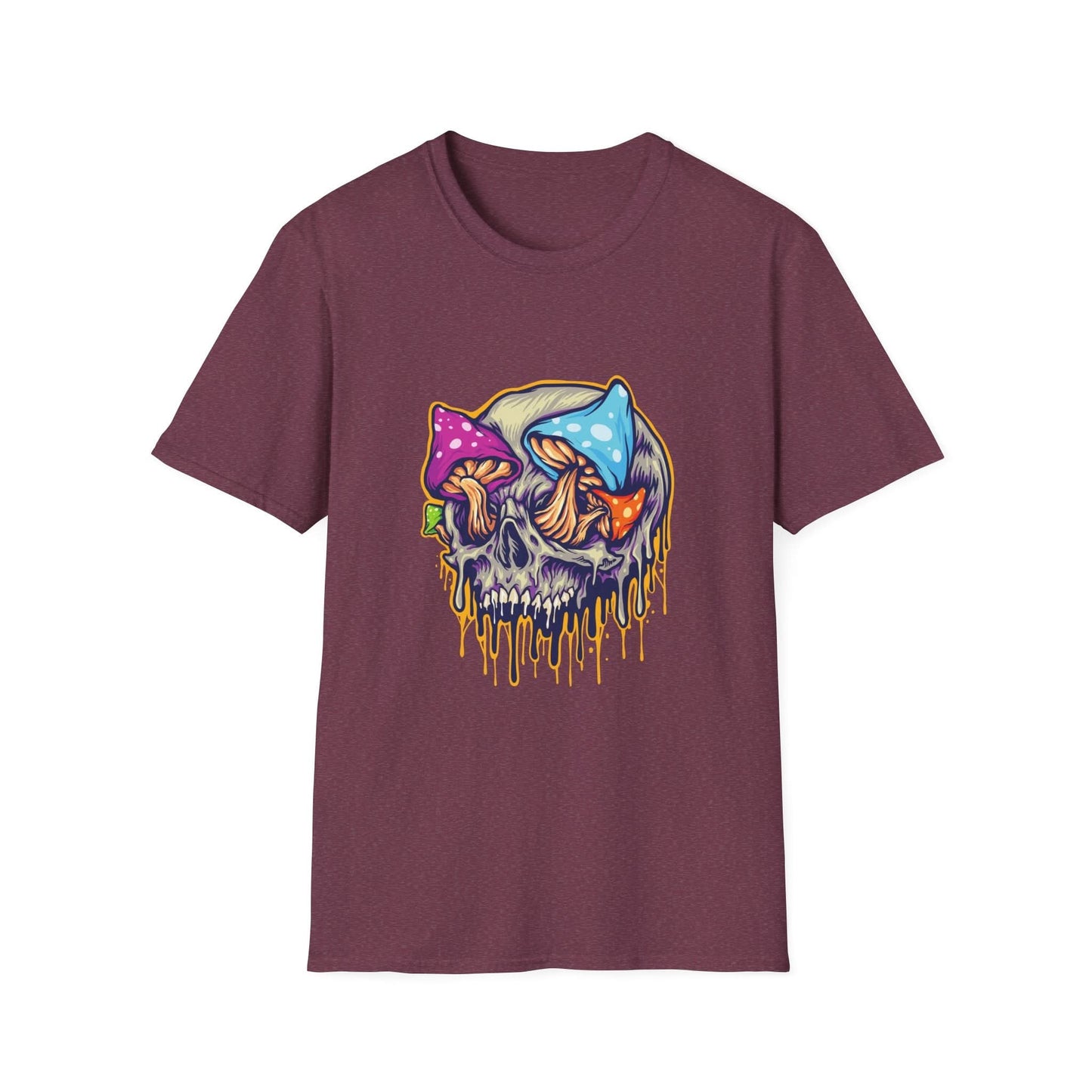 Scary Skull Mushrooms Melted Colorful - Mleem