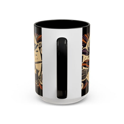 Halloween-Themed Accent Coffee Mug, Coffee Cup for Witch Lovers, Haunted Mug for Spooky Season, Unique Gift for Halloween, Witch Decor