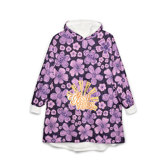 Cozy Floral Hooded Blanket