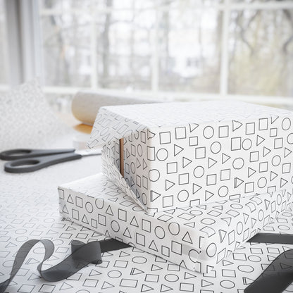 Chic Minimalist Wrapping Paper, Modern Gift Wrap, Geometric Patterns, Eco-Friendly Gift Packaging, Perfect for All Occasions