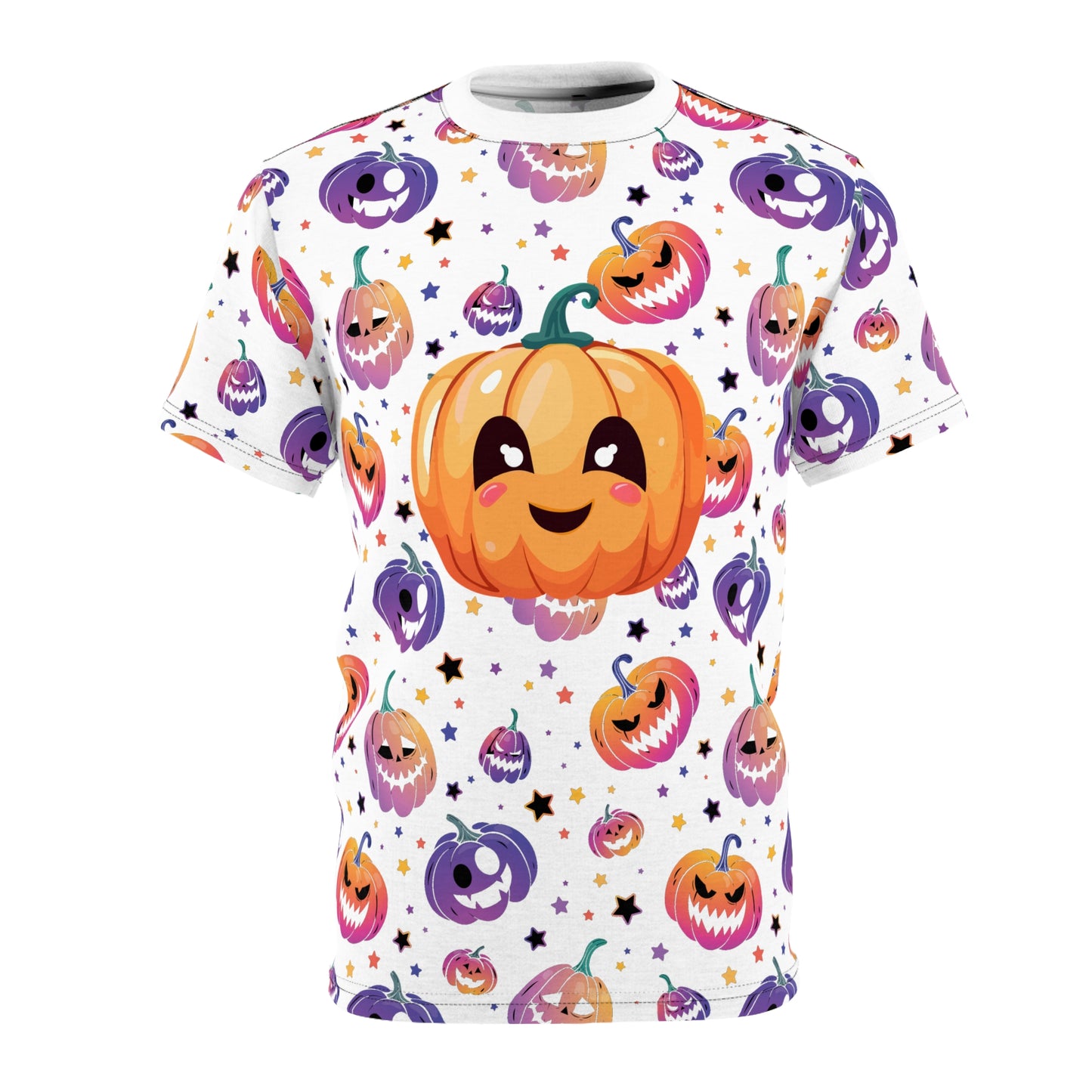 Cute Halloween Unisex Tee, Festive Pumpkin Shirt, AOP Graphic Tee for Fall, Spooky Season Apparel, Trick or Treat Top, October [...]