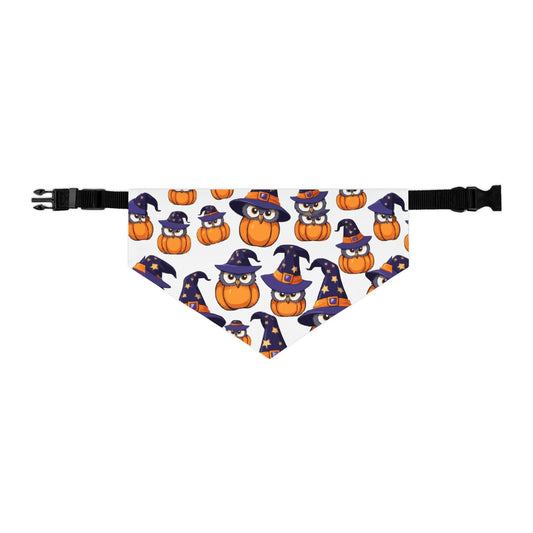 Adorable Halloween Pet Bandana Collar | Cute Pumpkin & Owl Print, Dog Accessory, Pet Costume, Holiday Gear, Gifts for Pet Lovers