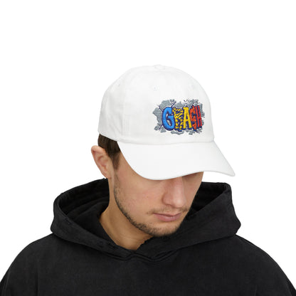 Classic Dad Cap with CRAASH! Design, Casual Hat for Dads, Funny Gift for Father's Day, Summer Accessory, Everyday Wear