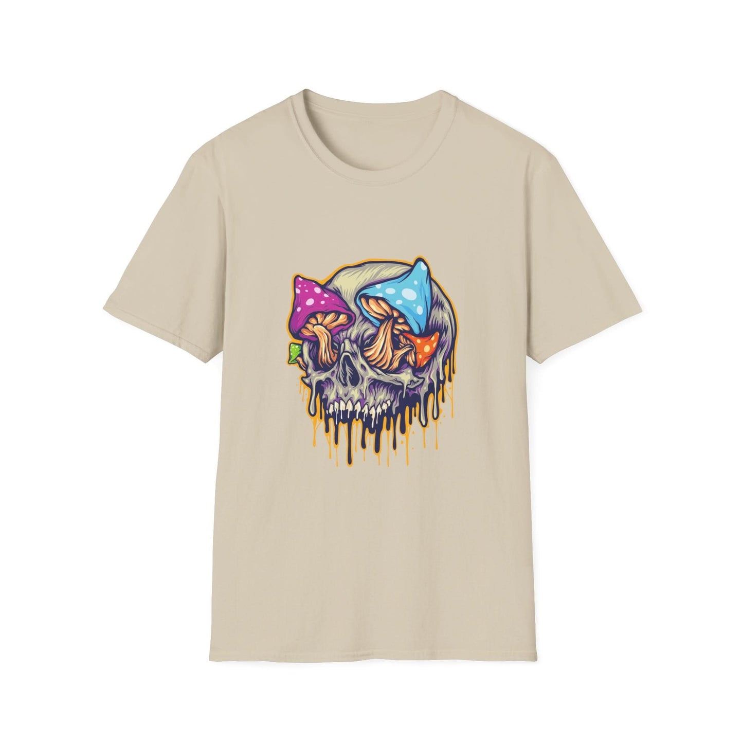 Scary Skull Mushrooms Melted Colorful - Mleem
