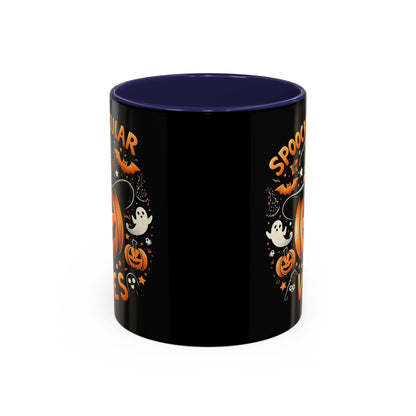 Halloween Accent Coffee Mug - Spooktacular Vibes, Fall Home Decor, Pumpkin Lovers Gift, Trick or Treat Mug, Spooky Season Drinkware