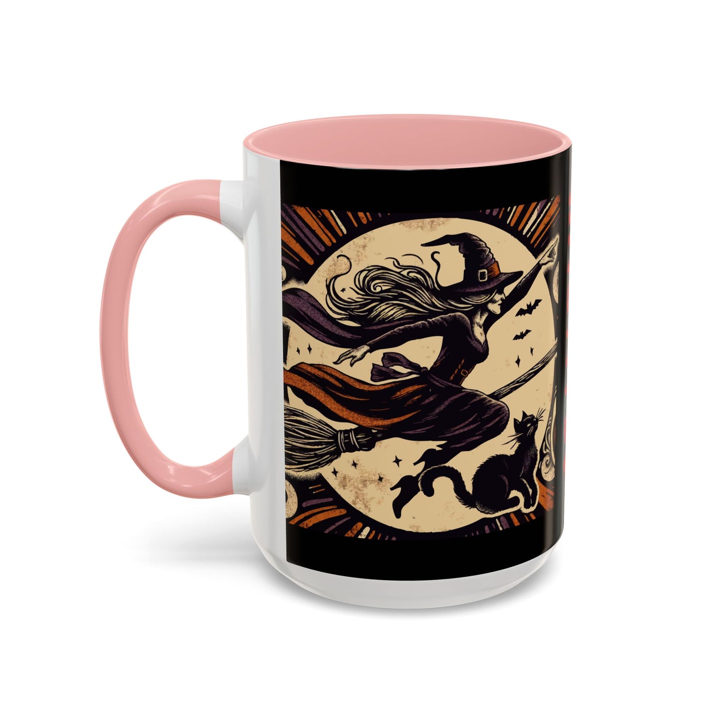 Halloween-Themed Accent Coffee Mug, Coffee Cup for Witch Lovers, Haunted Mug for Spooky Season, Unique Gift for Halloween, Witch Decor