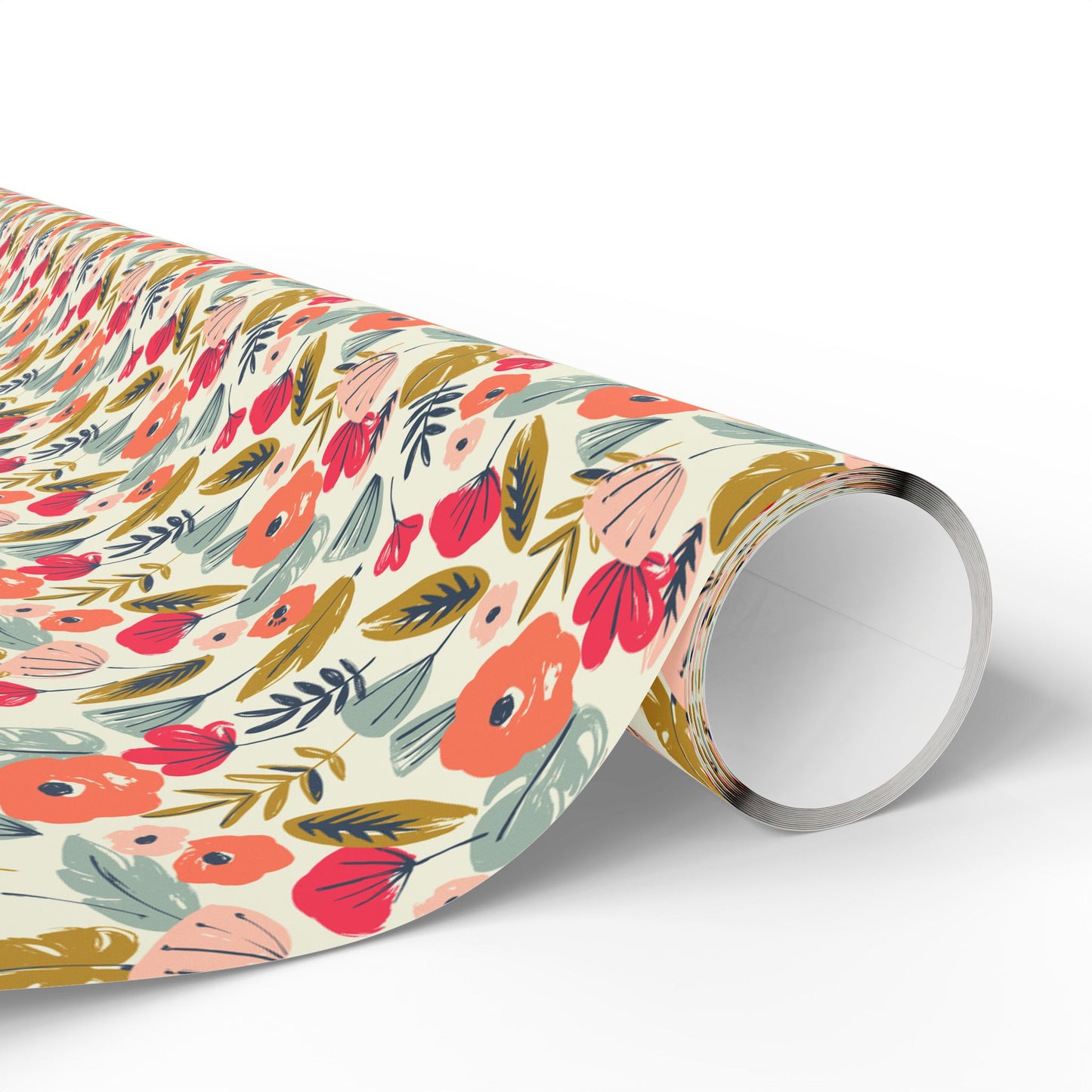 Floral Wrapping Paper for All Occasions, Gift Wrap Roll, Birthday, Holiday, Eco-Friendly, Festive Gift Packaging, Artisan Design