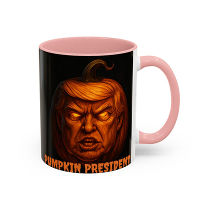 Halloween Pumpkin President Mug, Fun Gift for Coffee Lovers, Spooky Decor, Trick or Treat, Autumn Vibes, Unique Collectible